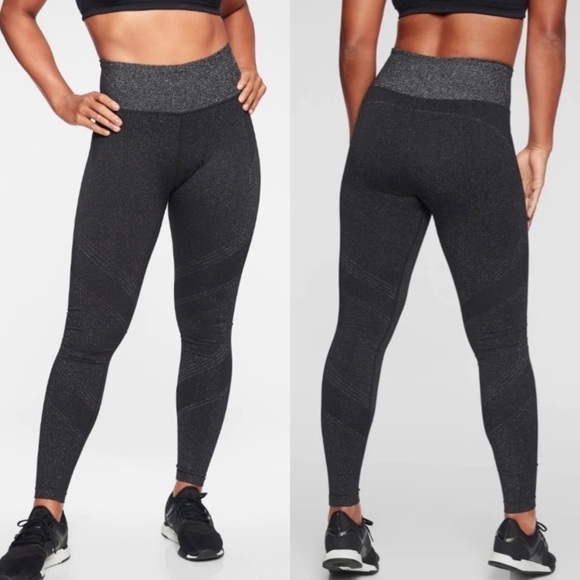Athleta Twilight Seamless High Waisted Shine Tights Leggings - Picture 1 of 7